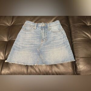Madewell Rigid Denim A-Line Mini‎ Skirt